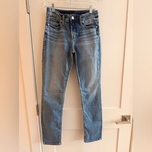 Silver Jeans Straight-Leg Faded Light Blue Denim